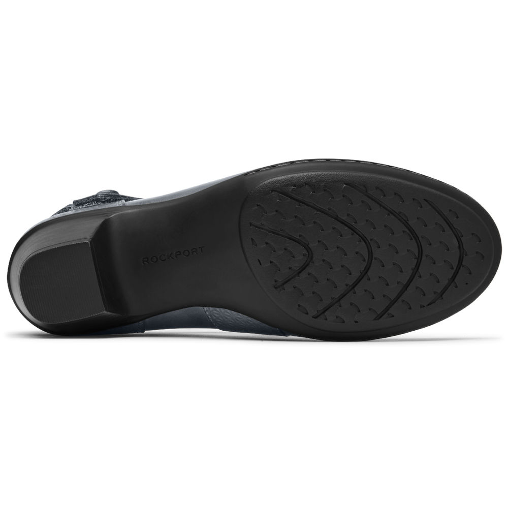 Wedges Rockport Womens - Cobb Hill Kailyn Asymmetrical Mary Jane Navy - Philippines CXFT-64803